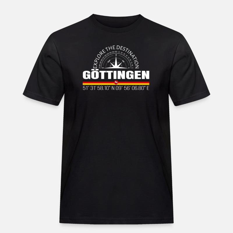 Göttingen - Männer Workwear T-Shirt - Schwarz