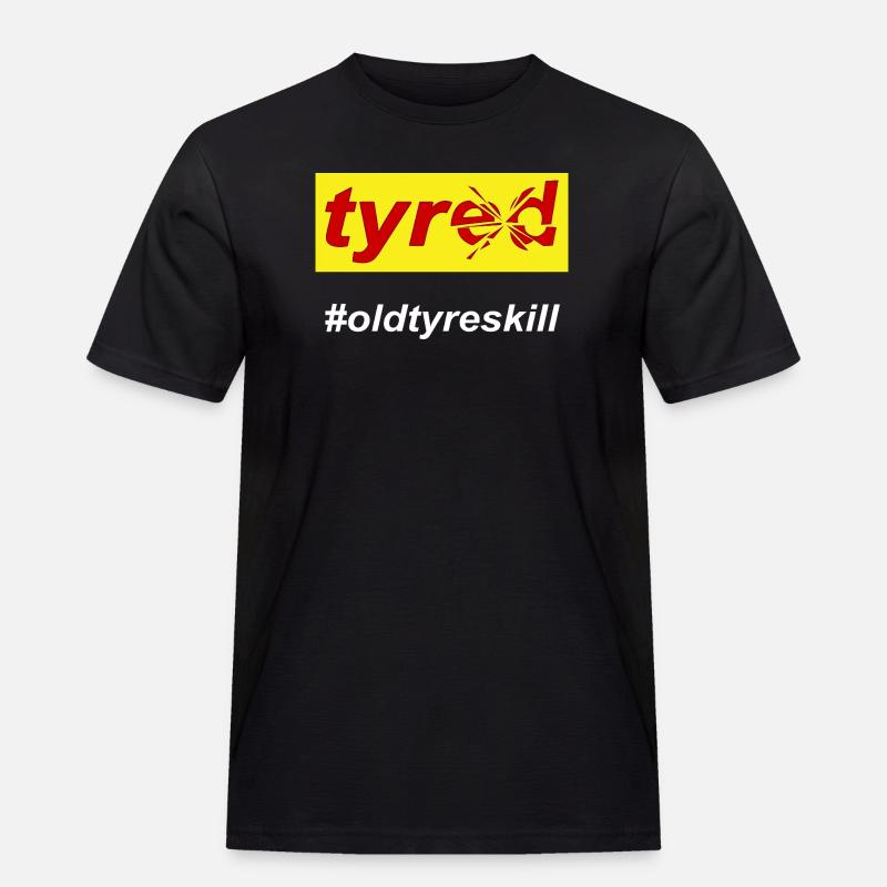 Müde, erschöpfte Mutter - Männer Workwear T-Shirt - Schwarz