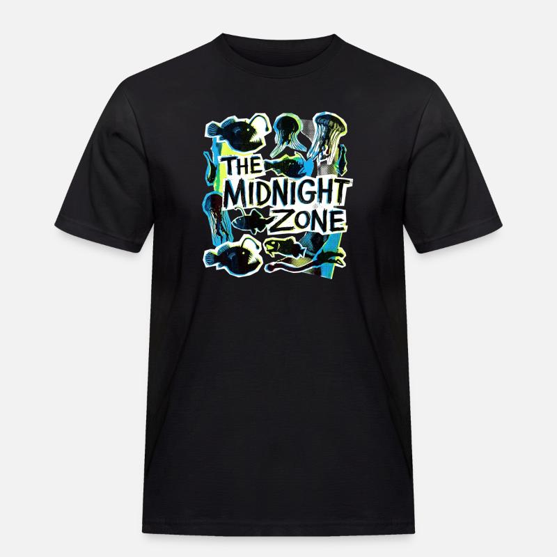 The Midnight Plastic Zone - Männer Workwear T-Shirt - Schwarz