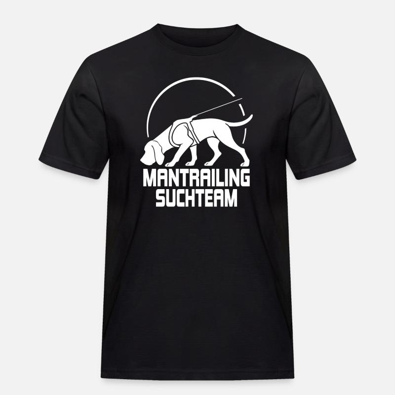 Bloodhound Mantrailing Suchteam Hunde Wilsigns - Männer Workwear T-Shirt - Schwarz