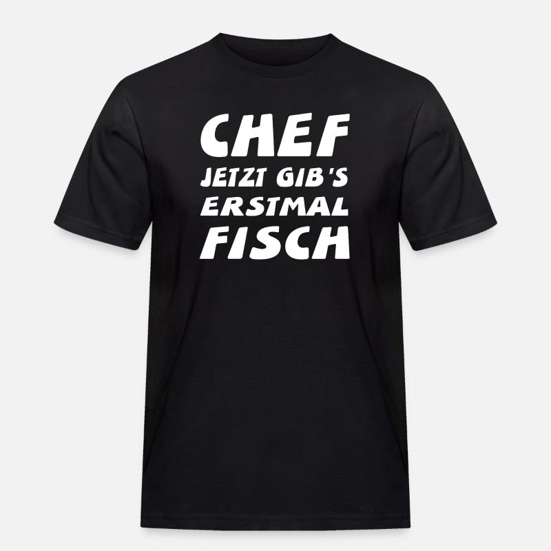 Chef - Männer Workwear T-Shirt - Schwarz
