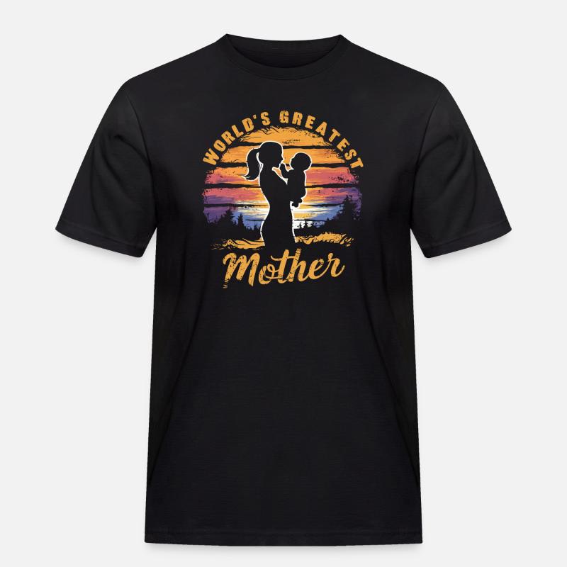 Die größte Mutter der Welt - Männer Workwear T-Shirt - Schwarz