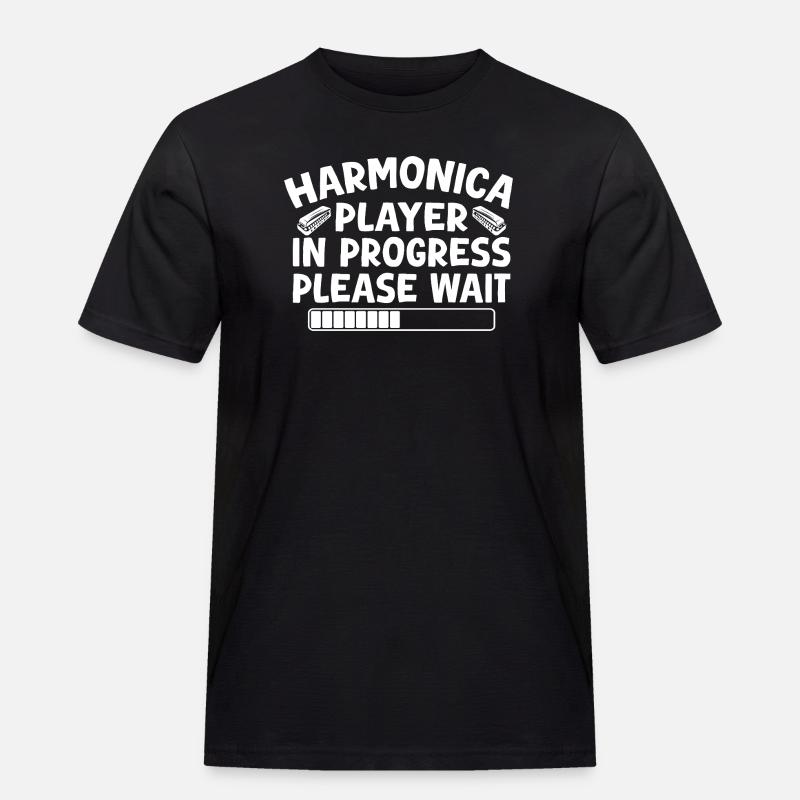 Harmonica Musican In Progress Harmonica - Men's Workwear T-Shirt - black