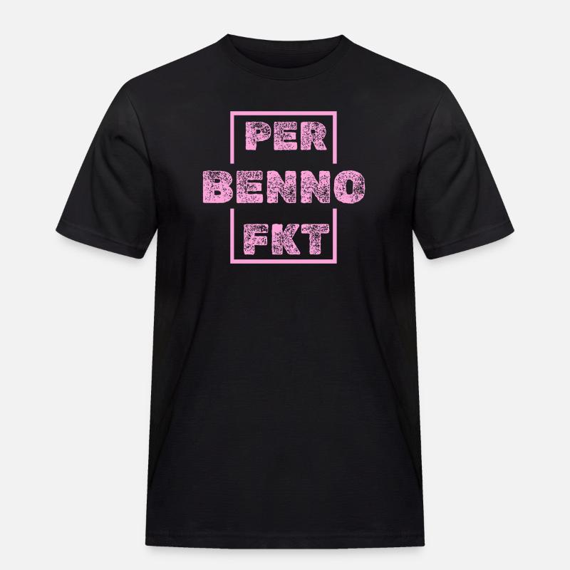 Benno als Einzigartig - Männer Workwear T-Shirt - Schwarz