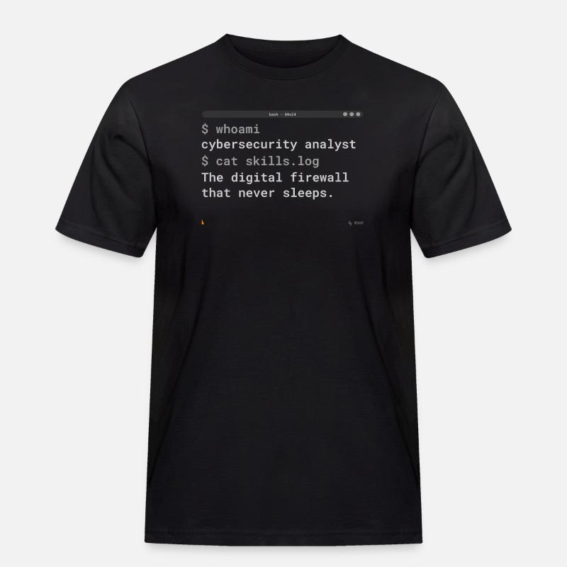 Cybersecurity Analyst Terminal - IT Gift - Männer Workwear T-Shirt - Schwarz