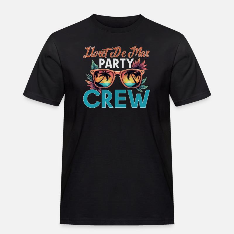Lloret De Mar Crew - Männer Workwear T-Shirt - Schwarz