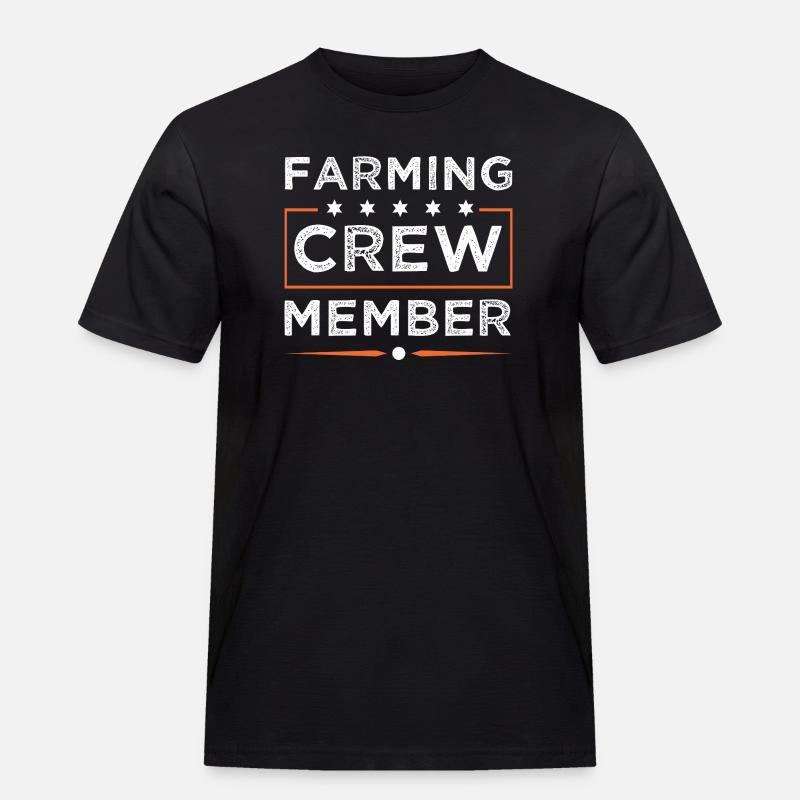 Farming Crew - Männer Workwear T-Shirt - Schwarz