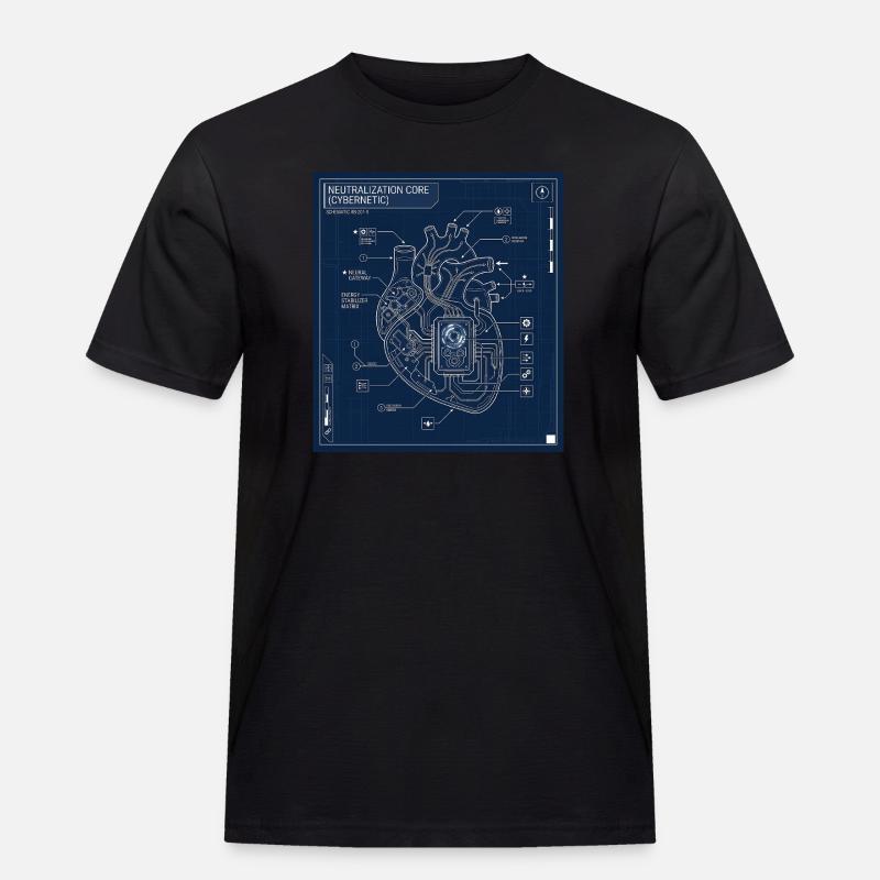 Cybernetic - Männer Workwear T-Shirt - Schwarz