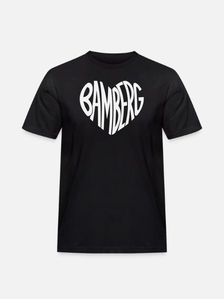 Bamberg Heart Typo - Men's Workwear T-Shirt - black