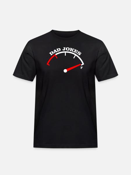 Dad Jokes Meter Tee Design - Men's Workwear T-Shirt - black