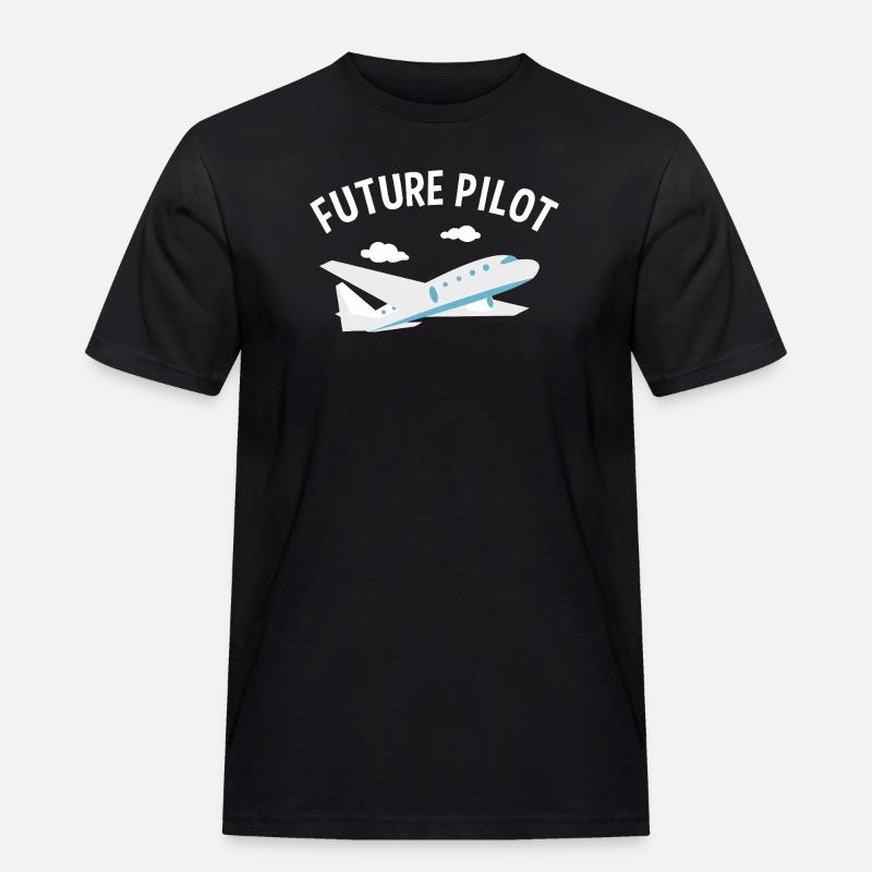 Zukünftiger Pilot Tee - Männer Workwear T-Shirt - Schwarz