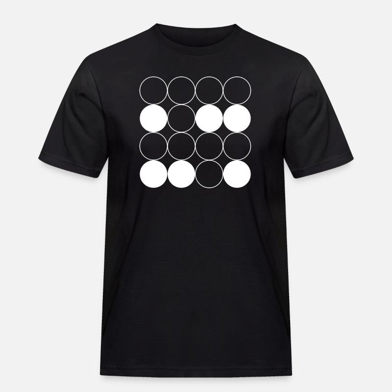 Circle Grid pattern - Men's Workwear T-Shirt - black