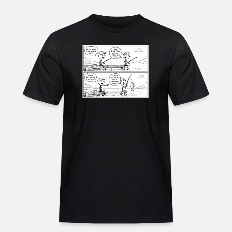 Hooked on Commitment - Men's Workwear T-Shirt - black