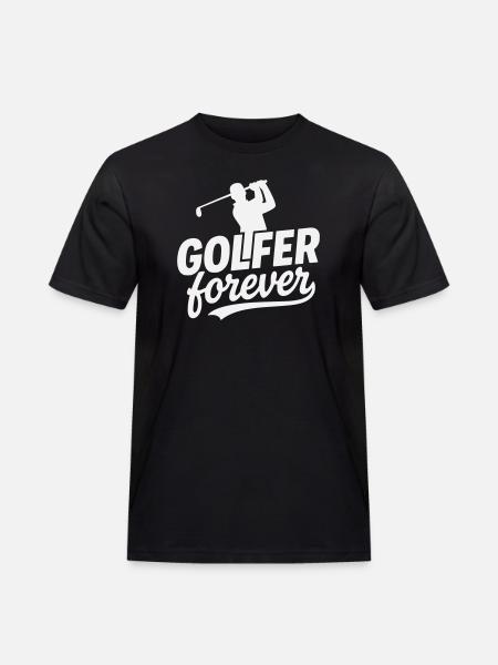 Golfer Forever logo motif - Men's Workwear T-Shirt - black