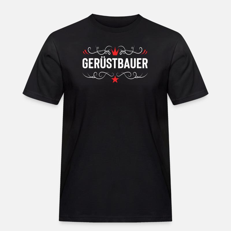 Gerüstbauer Beruf - Männer Workwear T-Shirt - Schwarz