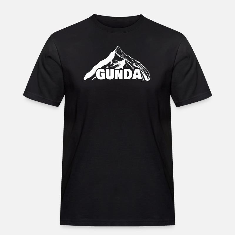 Bergsteigen Gunda - Männer Workwear T-Shirt - Schwarz