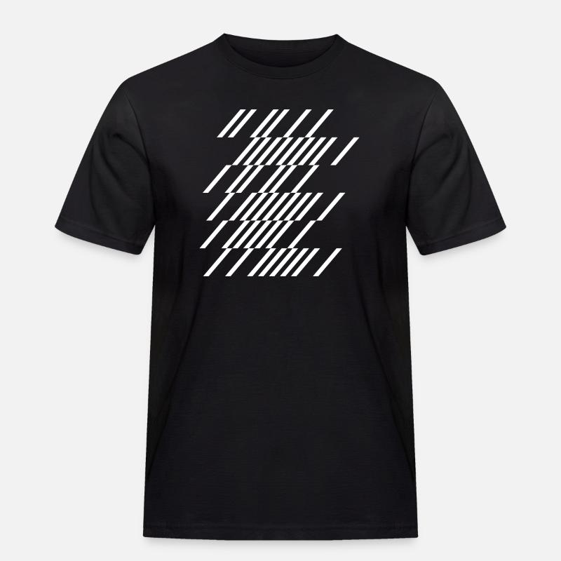 Diagonal Stripe Geom Pattern - Men's Workwear T-Shirt - black