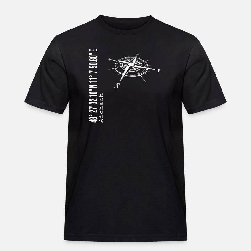 Aichach - Männer Workwear T-Shirt - Schwarz