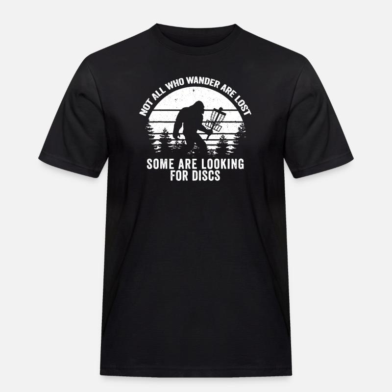 Sasquatch Disc Hunter - Men's Workwear T-Shirt - black