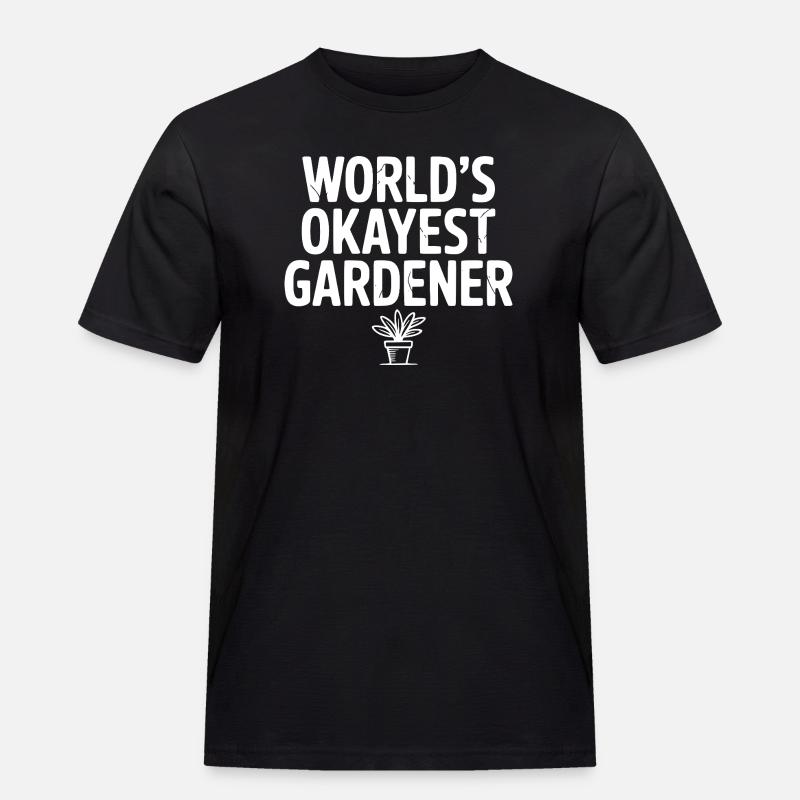 Der beste Gärtner der Welt - Männer Workwear T-Shirt - Schwarz