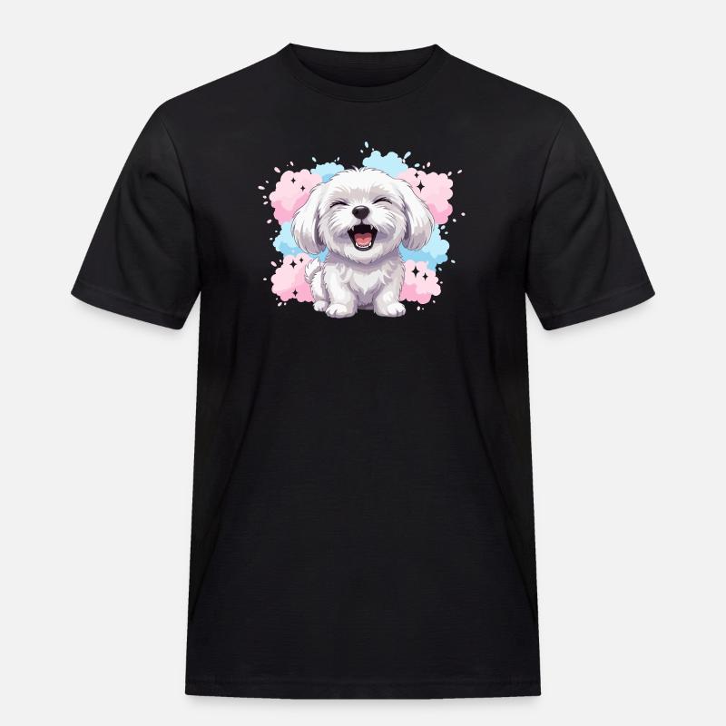 Éclaboussure pastel joyeuse et duveteuse - T-shirt Workwear homme - noir