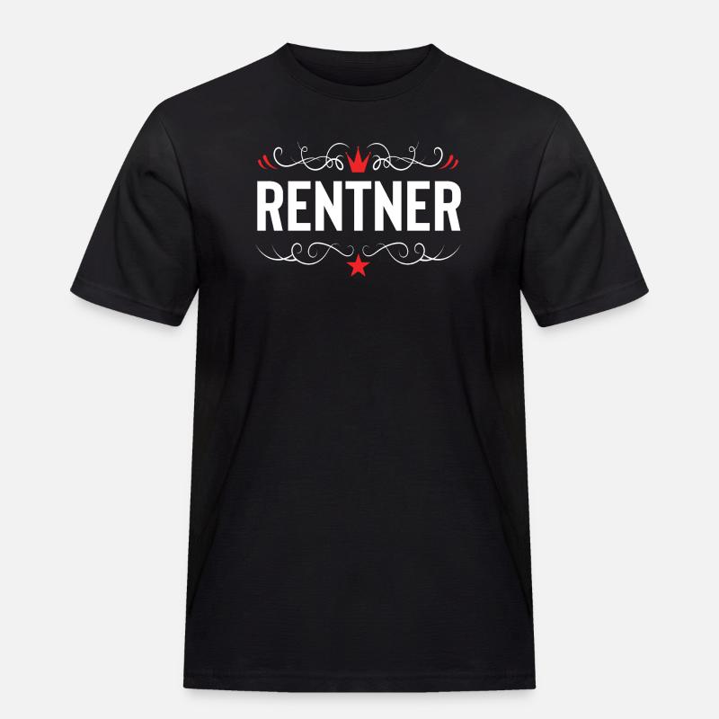 Rentner Rente - Männer Workwear T-Shirt - Schwarz