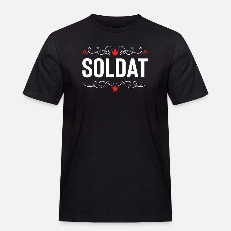 Soldat Beruf - Männer Workwear T-Shirt - Schwarz