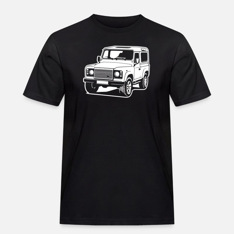 Defender (Differenzbild) - Männer Workwear T-Shirt - Schwarz