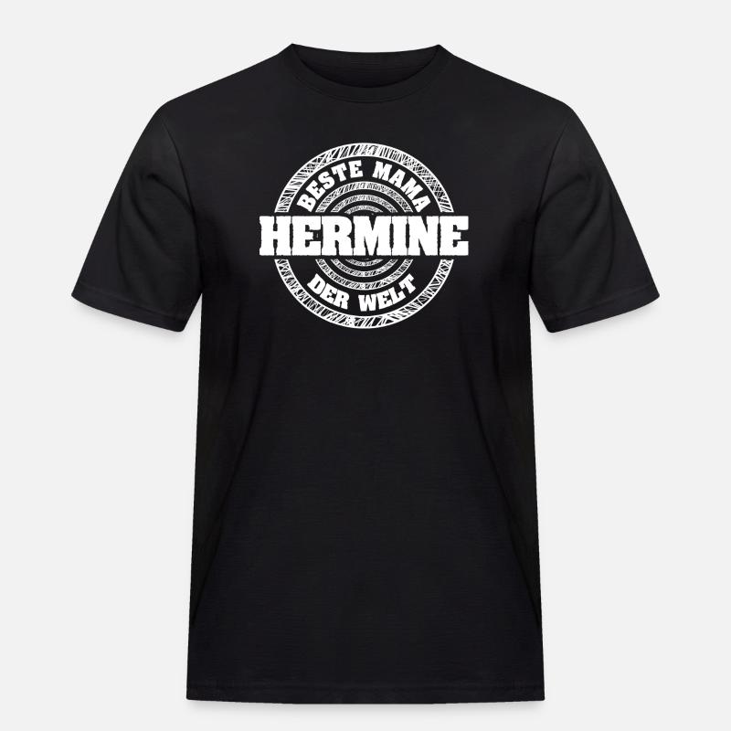 Hermine - Männer Workwear T-Shirt - Schwarz