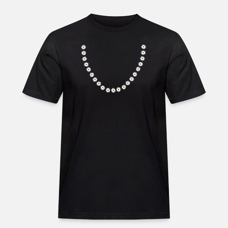 Gänseblümchen Blumenkranz - Männer Workwear T-Shirt - Schwarz