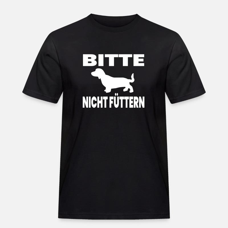 Dackel - Männer Workwear T-Shirt - Schwarz