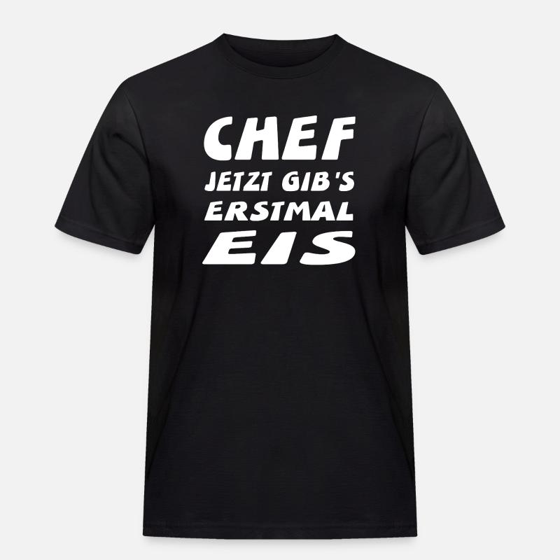 Chef - Männer Workwear T-Shirt - Schwarz