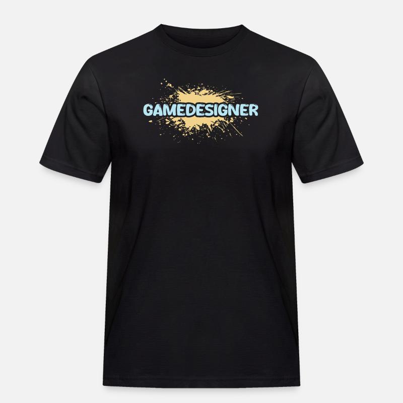 Beruf Gamedesigner - Männer Workwear T-Shirt - Schwarz