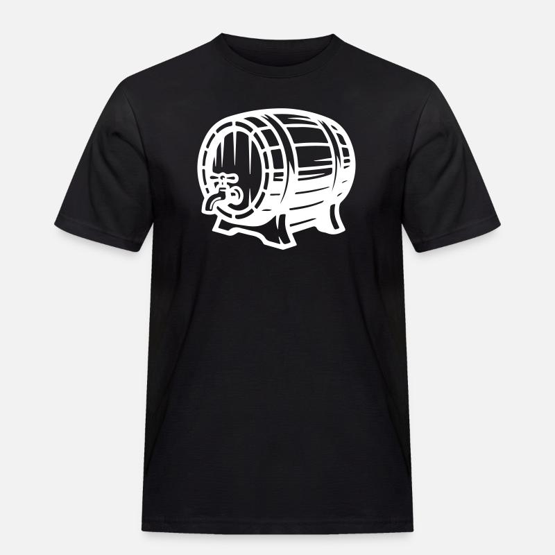 Bierfass Symbol Bier - Männer Workwear T-Shirt - Schwarz