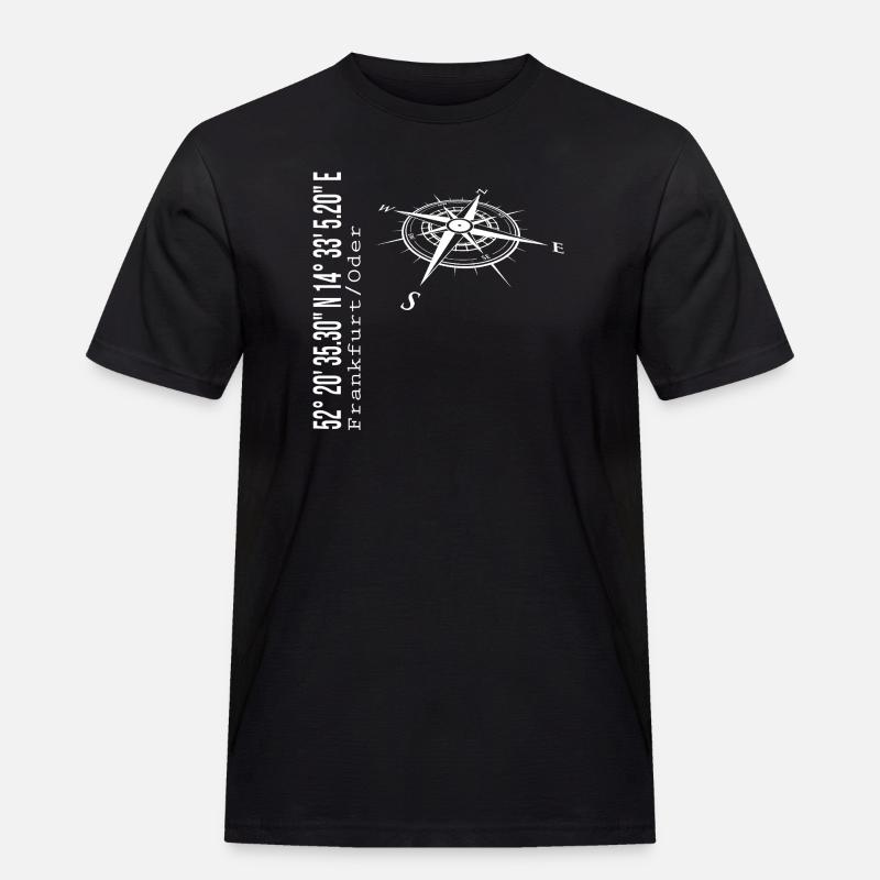 Frankfurt / Oder - Männer Workwear T-Shirt - Schwarz