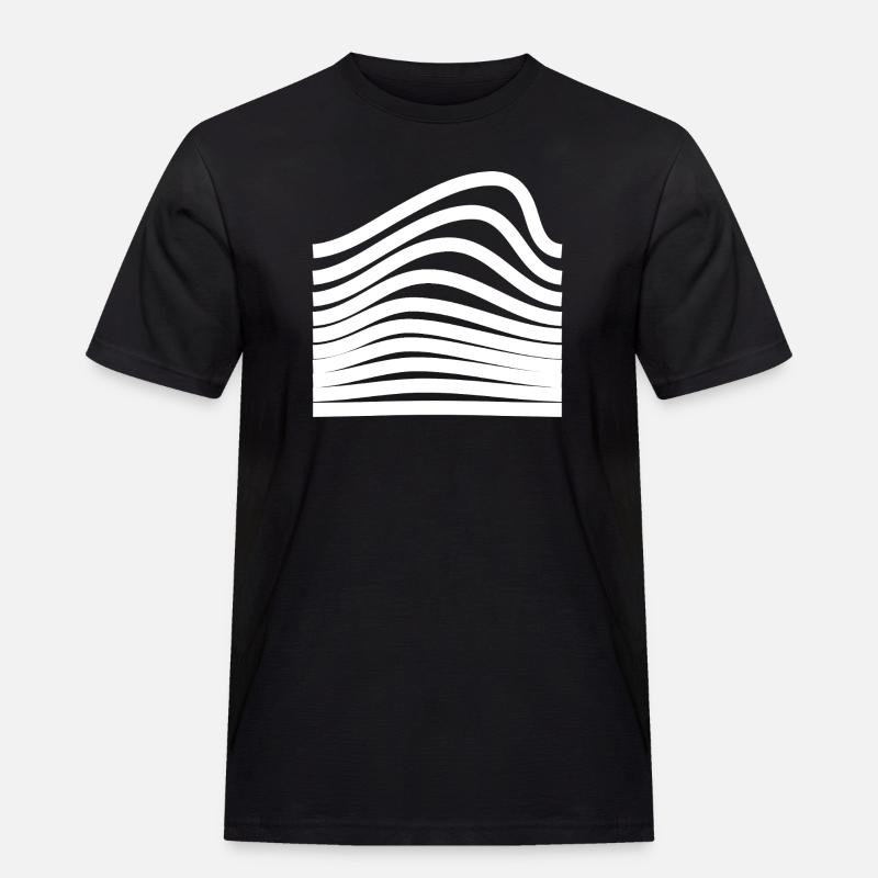 Wavy bold Lines design - Men's Workwear T-Shirt - black