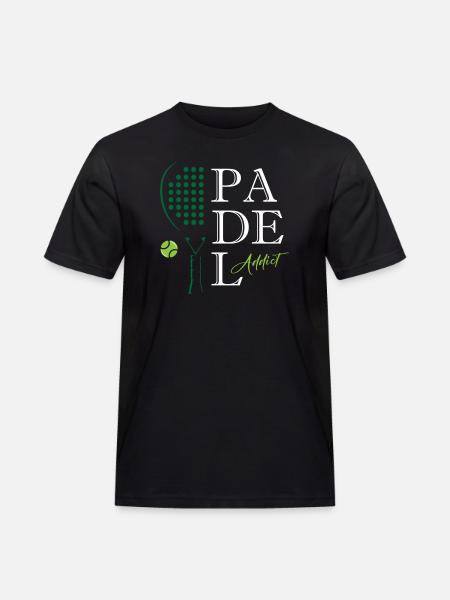 Padel_Addict - Männer Workwear T-Shirt - Schwarz