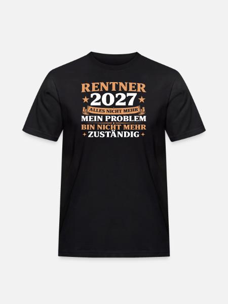 Rentner 2027 Abschiedsgeschenk Kollege - Männer Workwear T-Shirt - Schwarz
