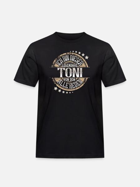 Toni - Männer Workwear T-Shirt - Schwarz
