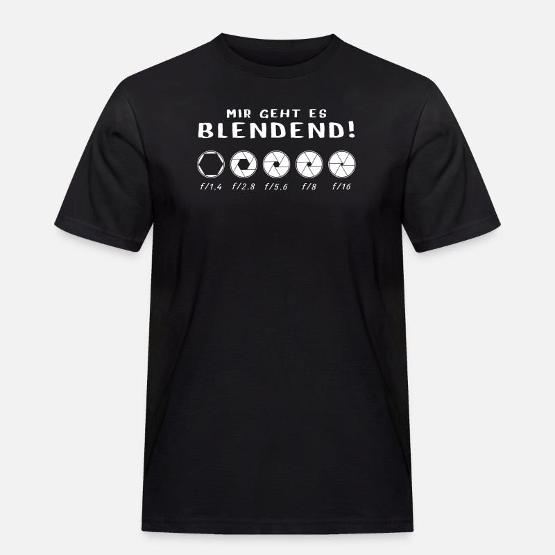 Mir geht es blendend - Männer Workwear T-Shirt - Schwarz