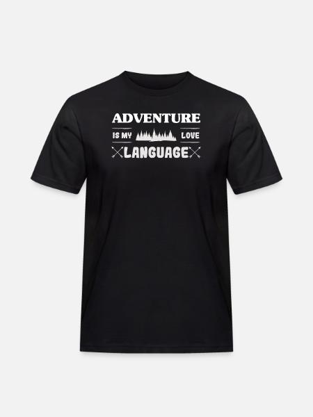 Adventure is my language - Men's Workwear T-Shirt - black