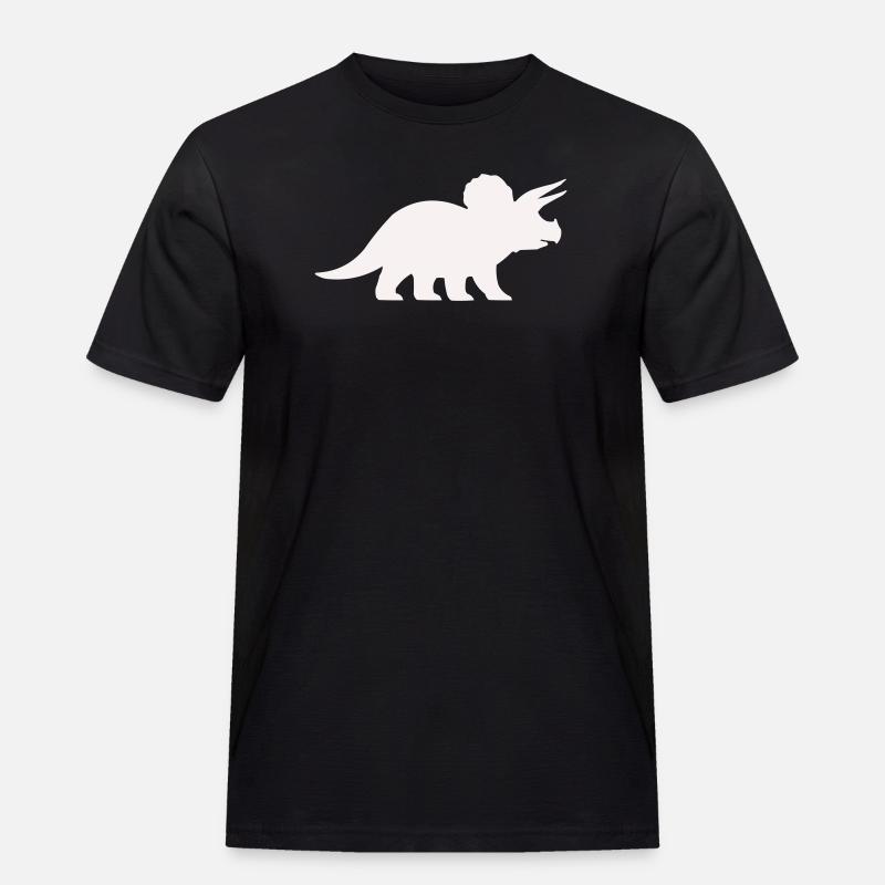 Triceratops Silhouette – Minimal Dino - Men's Workwear T-Shirt - black