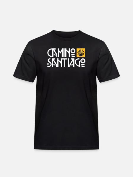 Camino de Santiago | Cammino di Santiago | Refuso Art Deco - Maglietta da lavoro per uomo - nero
