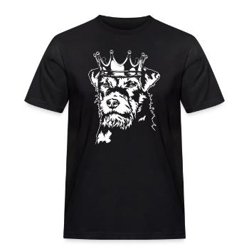Deutscher Jagdterrier Krone Hund Hunde Wilsigns - Männer Workwear T-Shirt - Schwarz - Vorne - AI Model Male 178 light (178cm)