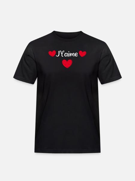 Saint-Valentin cœur rouge, st.valentin - T-shirt Workwear homme - noir