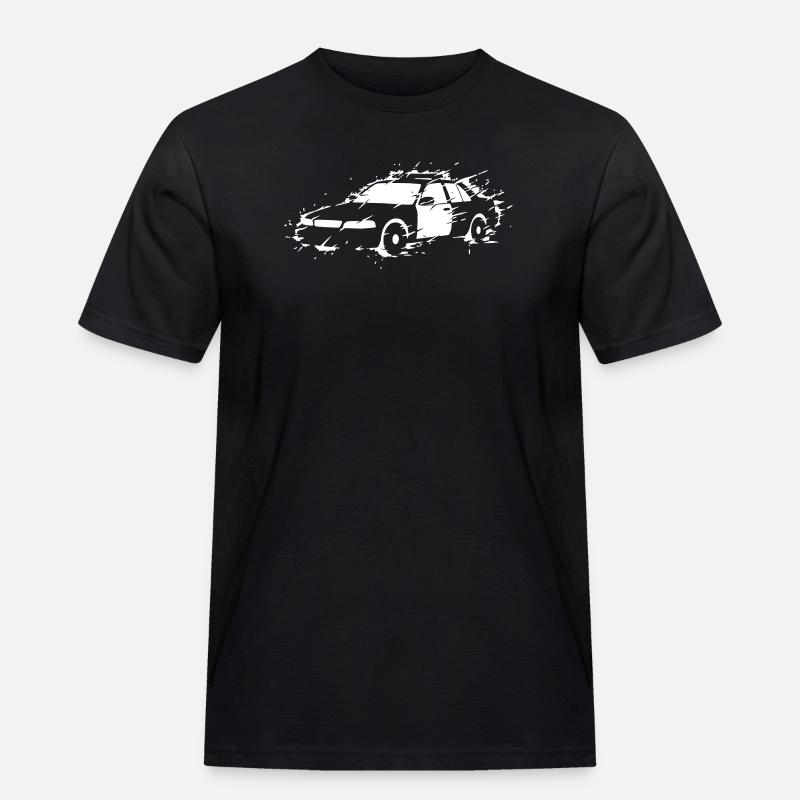 Polizei Auto Action Explosion Vektor - Männer Workwear T-Shirt - Schwarz