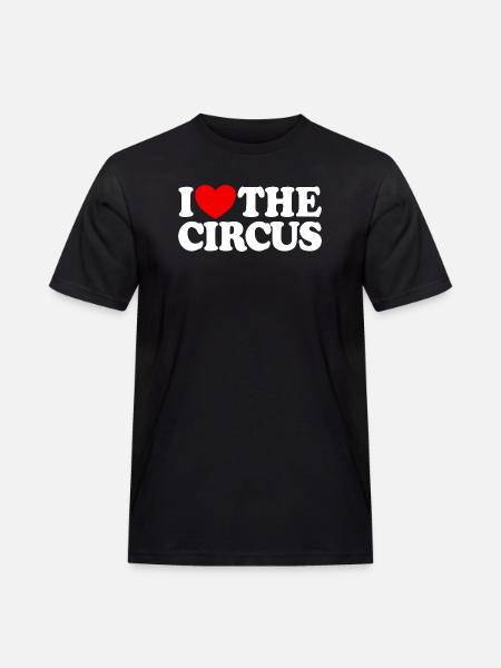 Ich liebe den Zirkus - Männer Workwear T-Shirt - Schwarz