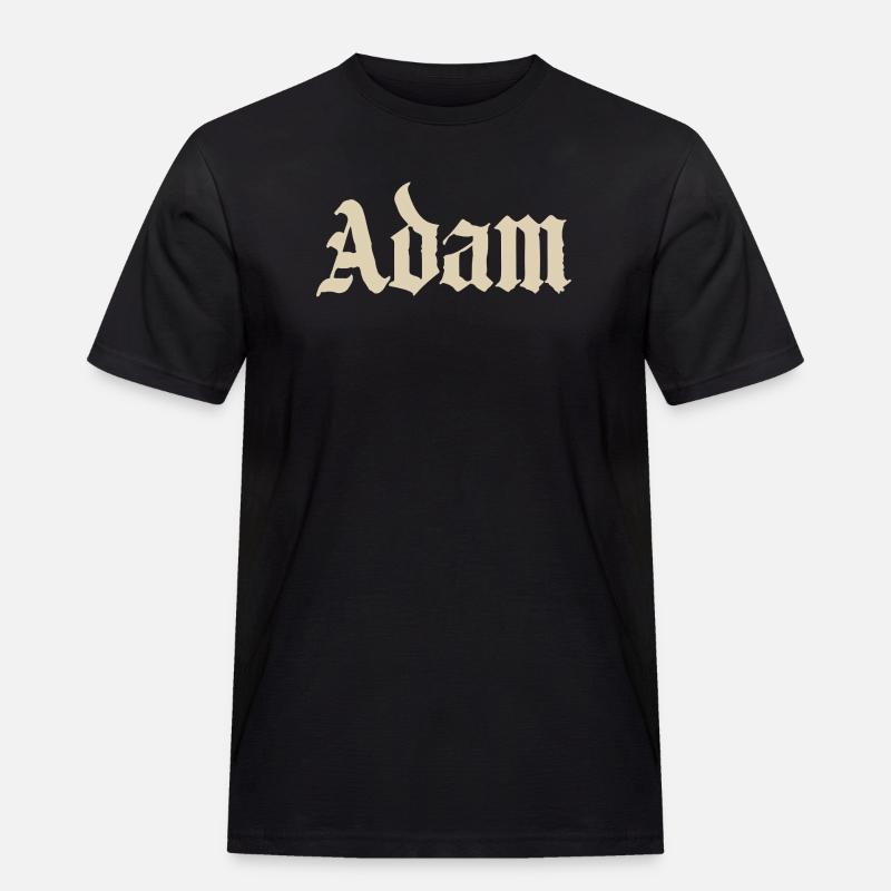 Adam Gothic Script Tee - Men's Workwear T-Shirt - black