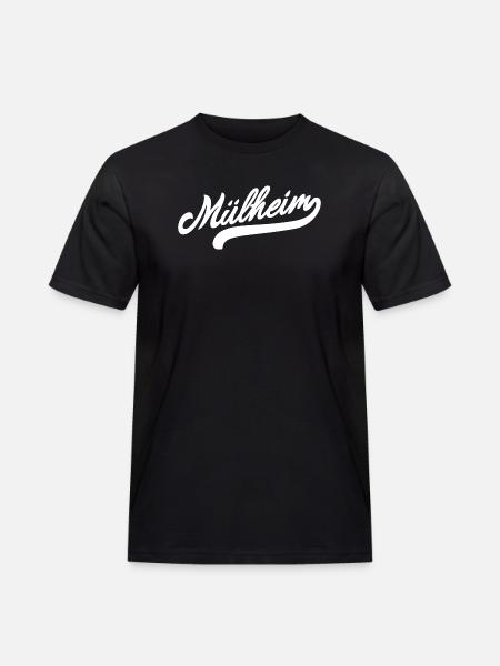 Mülheim Retro - Männer Workwear T-Shirt - Schwarz