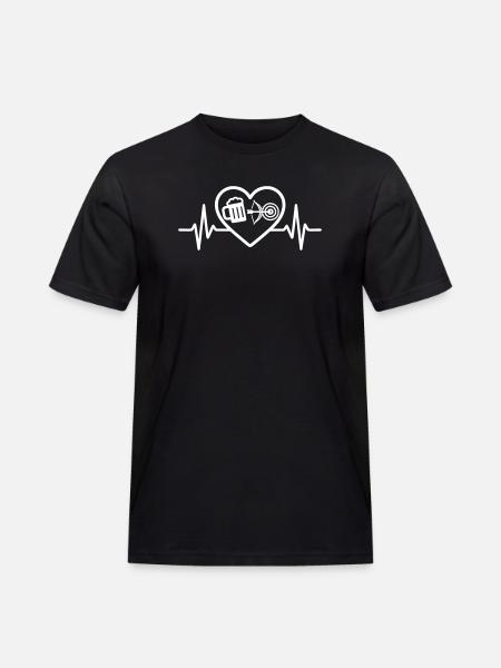 Heart Beer Archery Humor - Men's Workwear T-Shirt - black